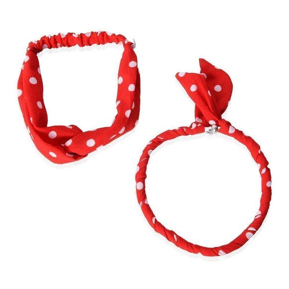 Headband and Necklace Magnetic Clasp 18 in Red - Picture 2 of 3